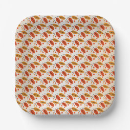 Assiettes En Carton Feuilles de automne orange bon thanksgiving