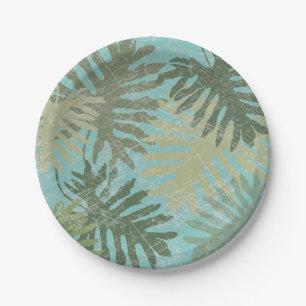 Assiettes En Carton Feuilles tropicaux défraîchis