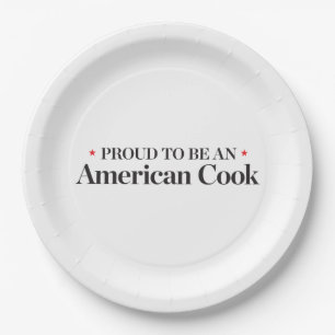 Assiettes En Carton Fier d'être un cuisinier américain