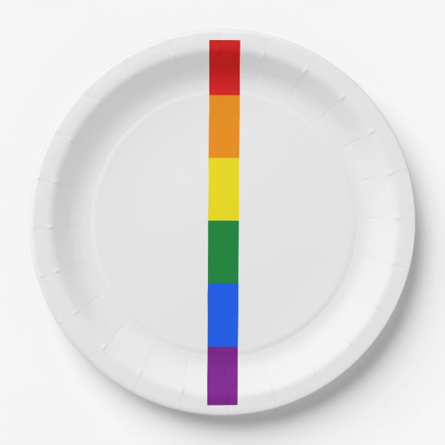 Assiettes En Carton Fierté arc-en-ciel (Devant)
