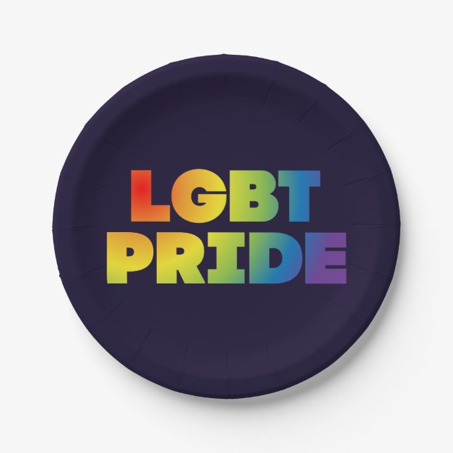 ASSIETTES EN CARTON FIERTÉ LGBT (Devant)