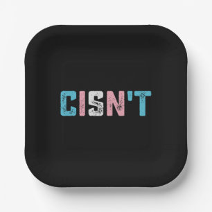 Assiettes En Carton Fierté transgenre Cis n'est pas drapeau trans LGBT