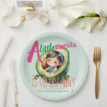 Fiesta Sinorita Baby Girl Douche Partyware Avocado