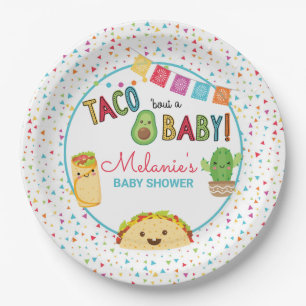Assiettes En Carton Fiesta Taco Bout Une Plaque De Papier Baby shower
