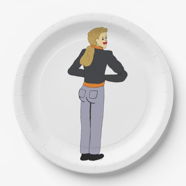 Assiettes En Carton fille (Devant)