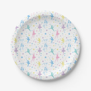 Assiettes En Carton Fille Ballerina Danseuse - Motif de ballet
