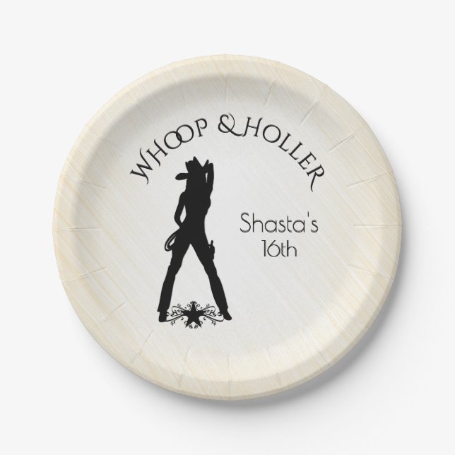Assiettes En Carton Fille de vache chaude (Devant)