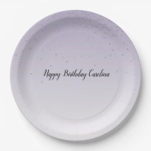 Assiettes En Carton Fille Lilac Confetti Confetti Glam Ombre