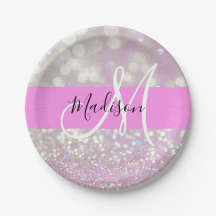 Assiettes En Carton Fille Lilac Shimmer Parties scintillant Étincelles