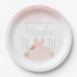 Assiettes En Carton Fille Minimal Tutu Anniversaire Deux Ans Paillette