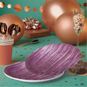 Assiettes En Carton Fille Violet Glam Tinsel raypes