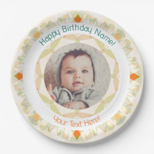 Assiettes En Carton Filles Garçons Automne Automne Happy Anniversaire 