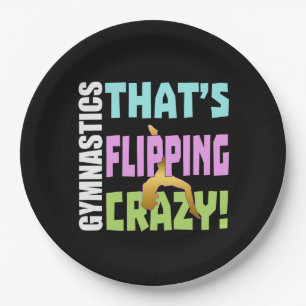 Assiettes En Carton Filles Gymnastique - Flipping Crazy