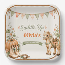 Filles Mignonnes Anniversaire Cheval Citrouille Au