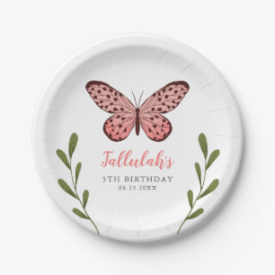 Assiettes En Carton Filles Whimsical Fête des papillons