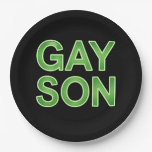 Assiettes En Carton Fils gay drôle Fierté LGBTQ