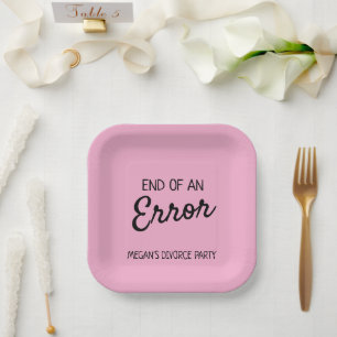 Assiettes En Carton Fin d'une erreur
