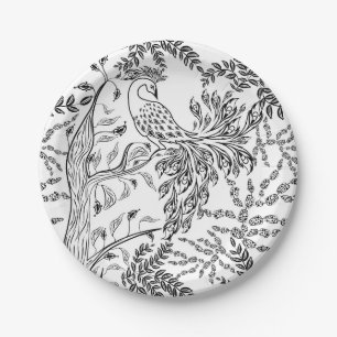 Assiettes En Carton Firebird, oiseau