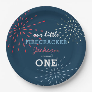 Assiettes En Carton Firecracker 4 juillet Fireworks Anniversaire