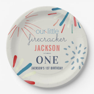 Assiettes En Carton Firecracker 4 juillet Fireworks Anniversaire