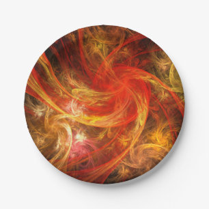 Assiettes En Carton Firestorm Nova Art Abstrait