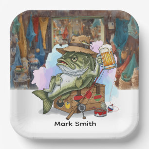 Assiettes En Carton Fishing Lovers la bière