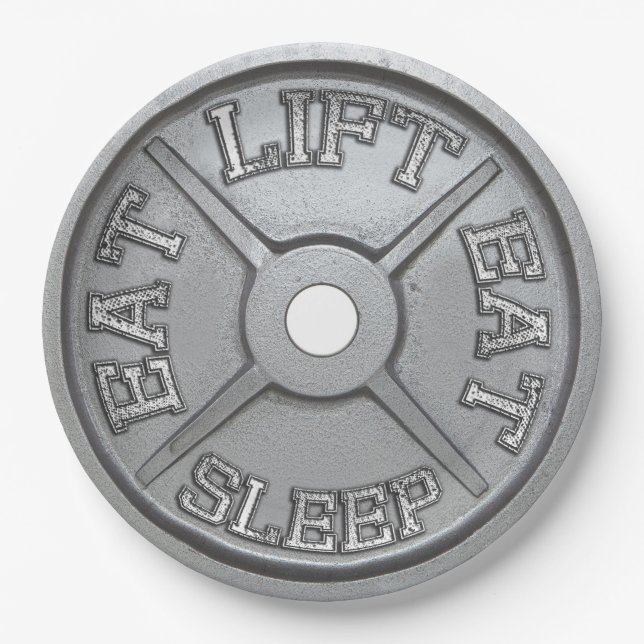 Assiettes En Carton Fitness and Gym Motivation (Devant)