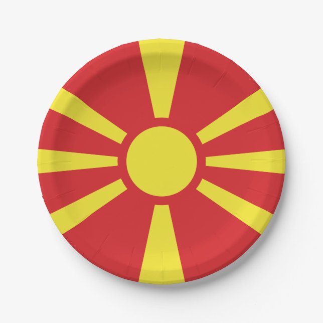 Assiettes En Carton Flag de Macedonia (Devant)