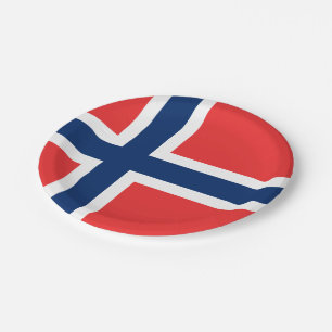 Assiettes En Carton Flag of Norway Party Plate