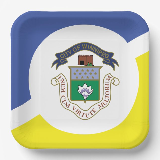 Assiettes En Carton Flag of Winnipeg, Manitoba  (Recto)