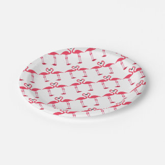 Assiettes En Carton flamand-oiseau-amour-