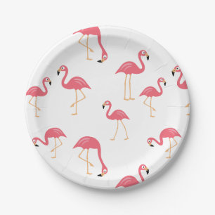 Assiettes En Carton Flamant rose