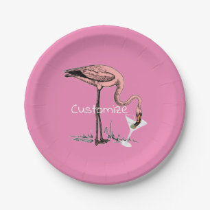 Assiettes En Carton Flamant rose Boire Martini Thunder_Cove