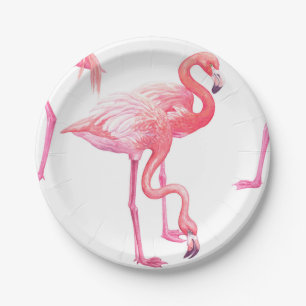 Assiettes En Carton Flamants roses