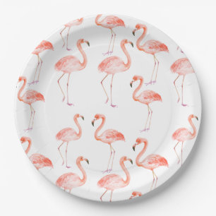 Assiettes En Carton Flamants roses roses