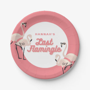 Assiettes En Carton Flamingo Rose Chaud Dernière Flamingle Enterrement
