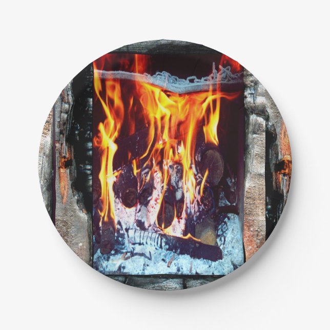 Assiettes En Carton Flamme (Devant)