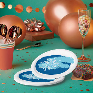 Assiettes En Carton Flèche de neige en hiver