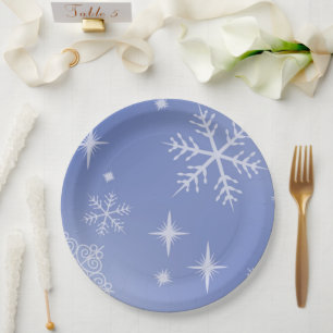 Assiettes En Carton Flèche-neige de vacances