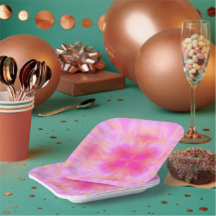 Assiettes En Carton Flèche rose