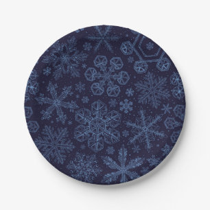 Assiettes En Carton Flèches bleues sur bleu