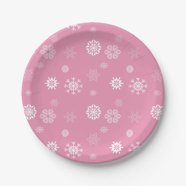 Assiettes En Carton Flèches roses (Devant)