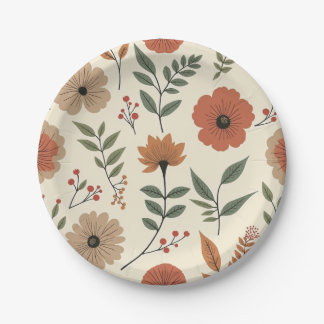 Assiettes En Carton Fleur
