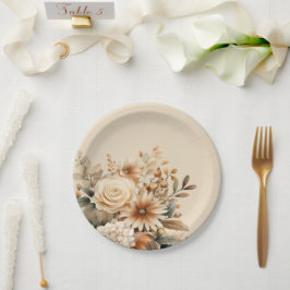 Assiettes En Carton Fleur Boho