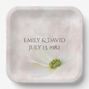 Assiettes En Carton Fleur Cosmos Anniversaire