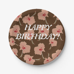Assiettes En Carton Fleur d'anniversaire
