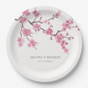Assiettes En Carton Fleur de cerisier