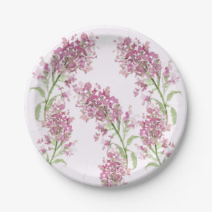 Assiettes En Carton Fleur de Delphinium aquarelle
