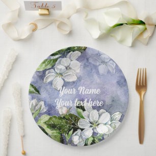 Assiettes En Carton Fleur de pomme