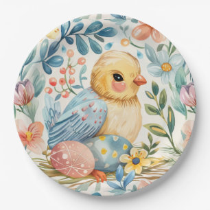 Assiettes En Carton Fleur de printemps Pâques 7